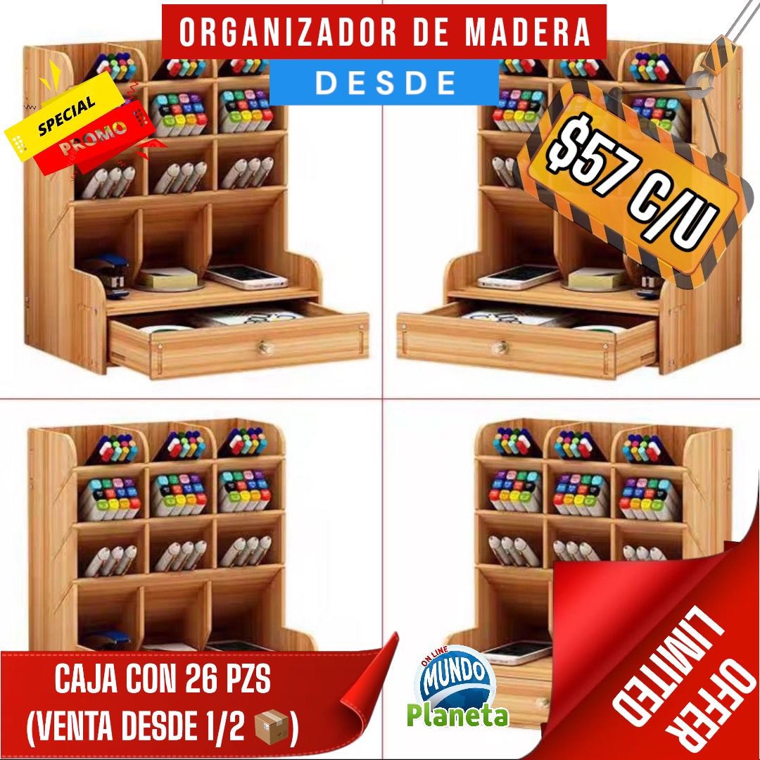 ORGANIZADOR DE MADERA 🪵