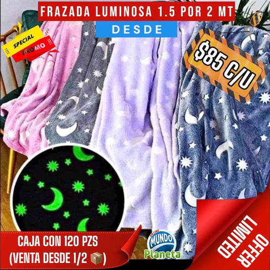 FRAZADA LUMINOSA 2X1.5MTRS