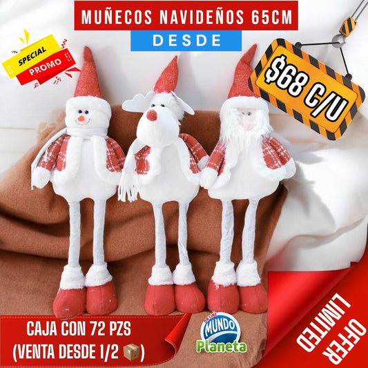 MUÑECOS NAVIDEÑOS 65CM