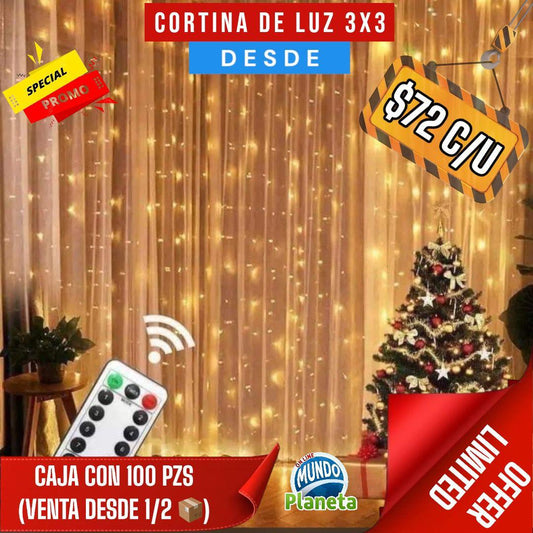 CORTINA DE LUZ 3x3