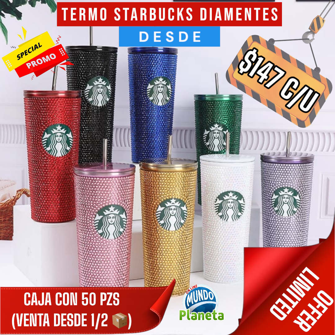 TERMO STARBUCKS DIAMANTES (PERLAS)