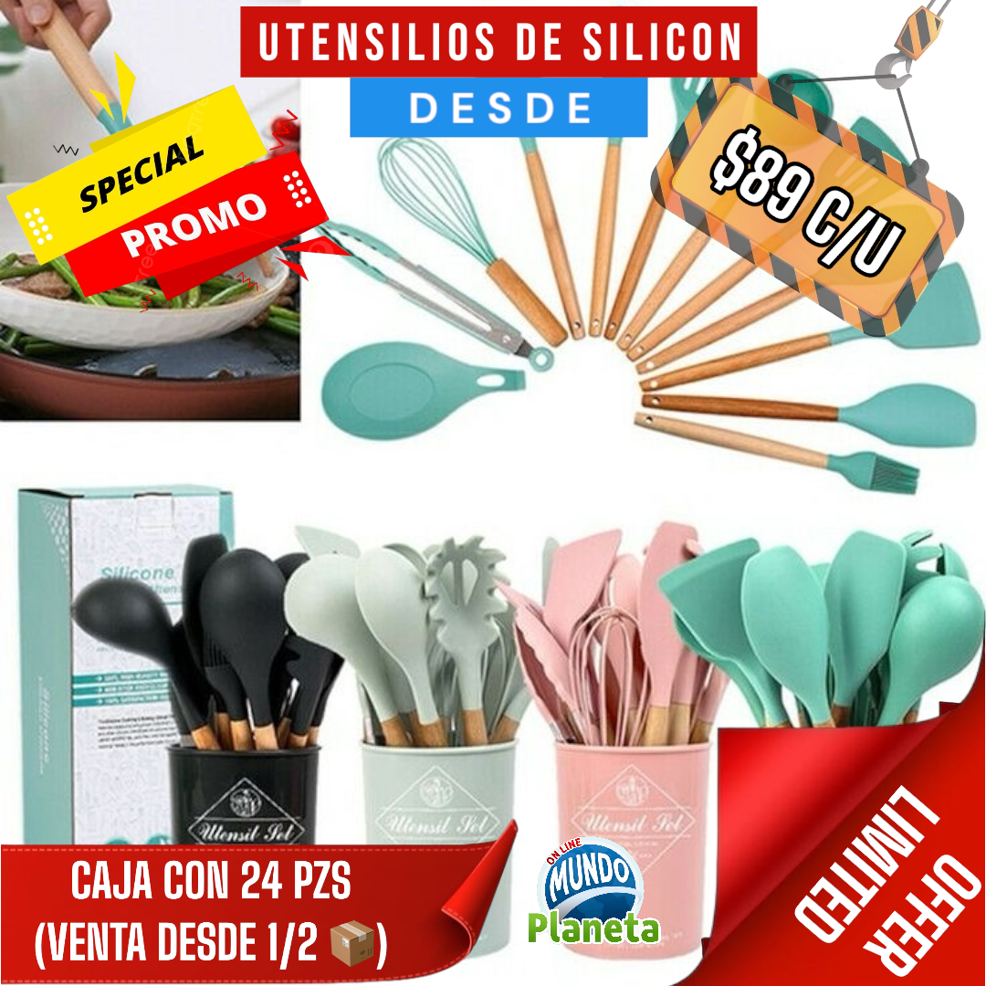 UTENSILIOS DE SILICON PARA COCINA